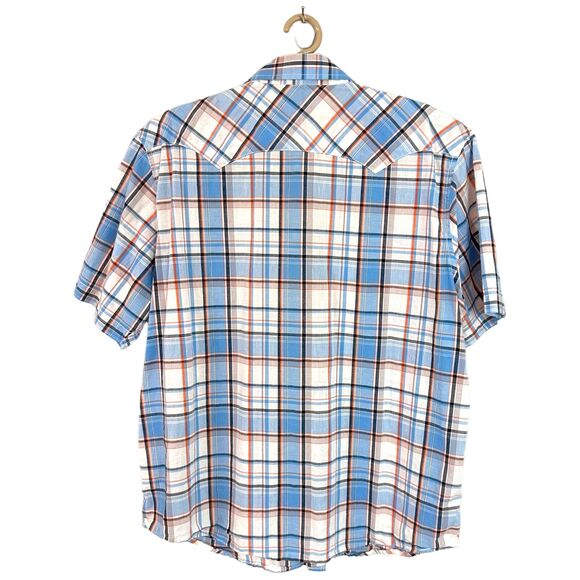 Denver Hayes Western Shirt Sz XL Plaid Button Up Pearl Snap Short Sleeve Cowboy - Picture 2 of 13